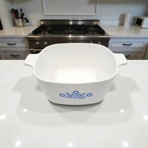 Corning Ware P-1 3/4 -B Cornflower Blue Casserole 1 3/4 Quart Dish No Lid 1970's
